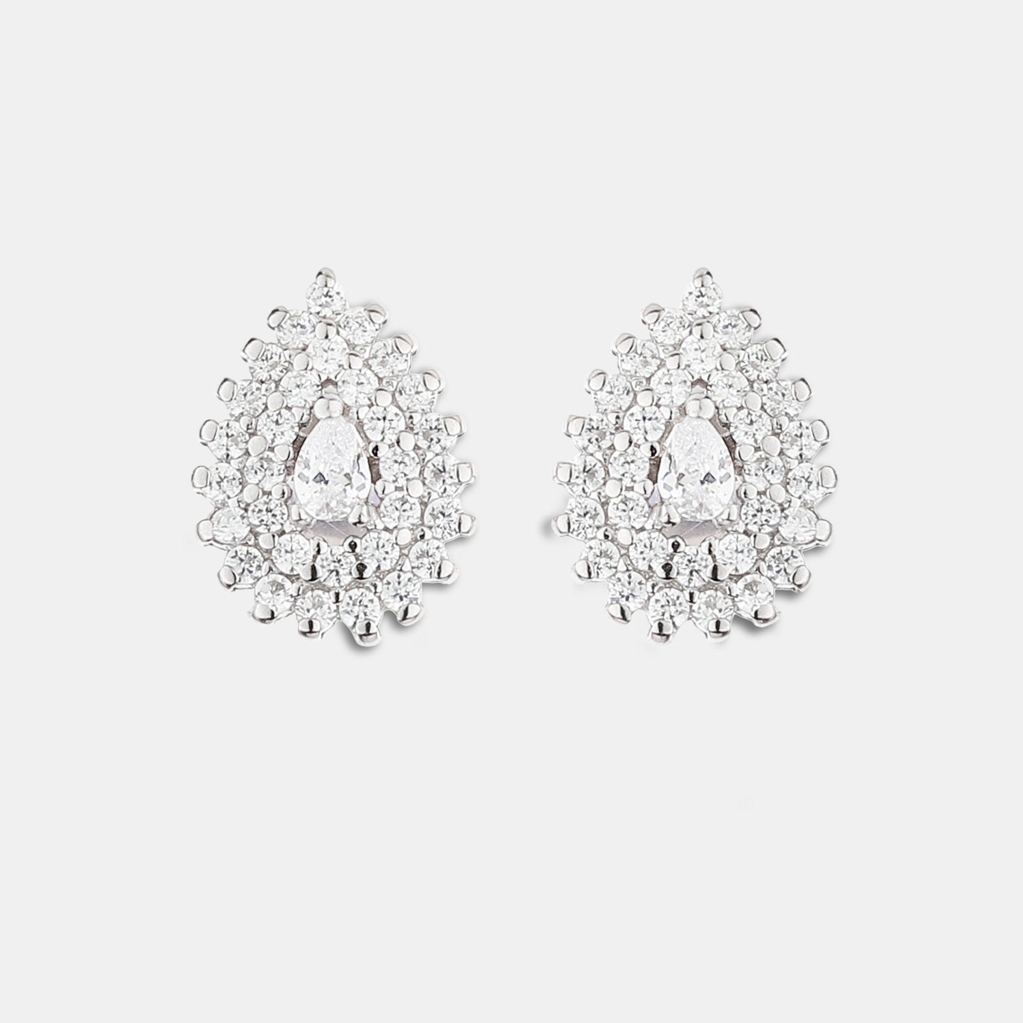 Silver Zircon Peacock Shine Set - silvermark