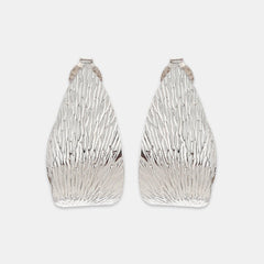 Inverted Silver Heart Hoop Earrings - silvermark