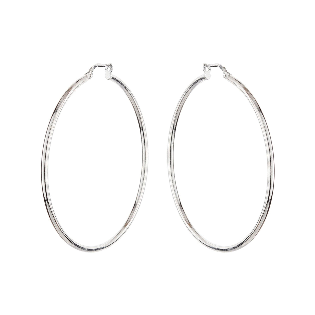 Basic Silver Hoop Earrings - silvermark