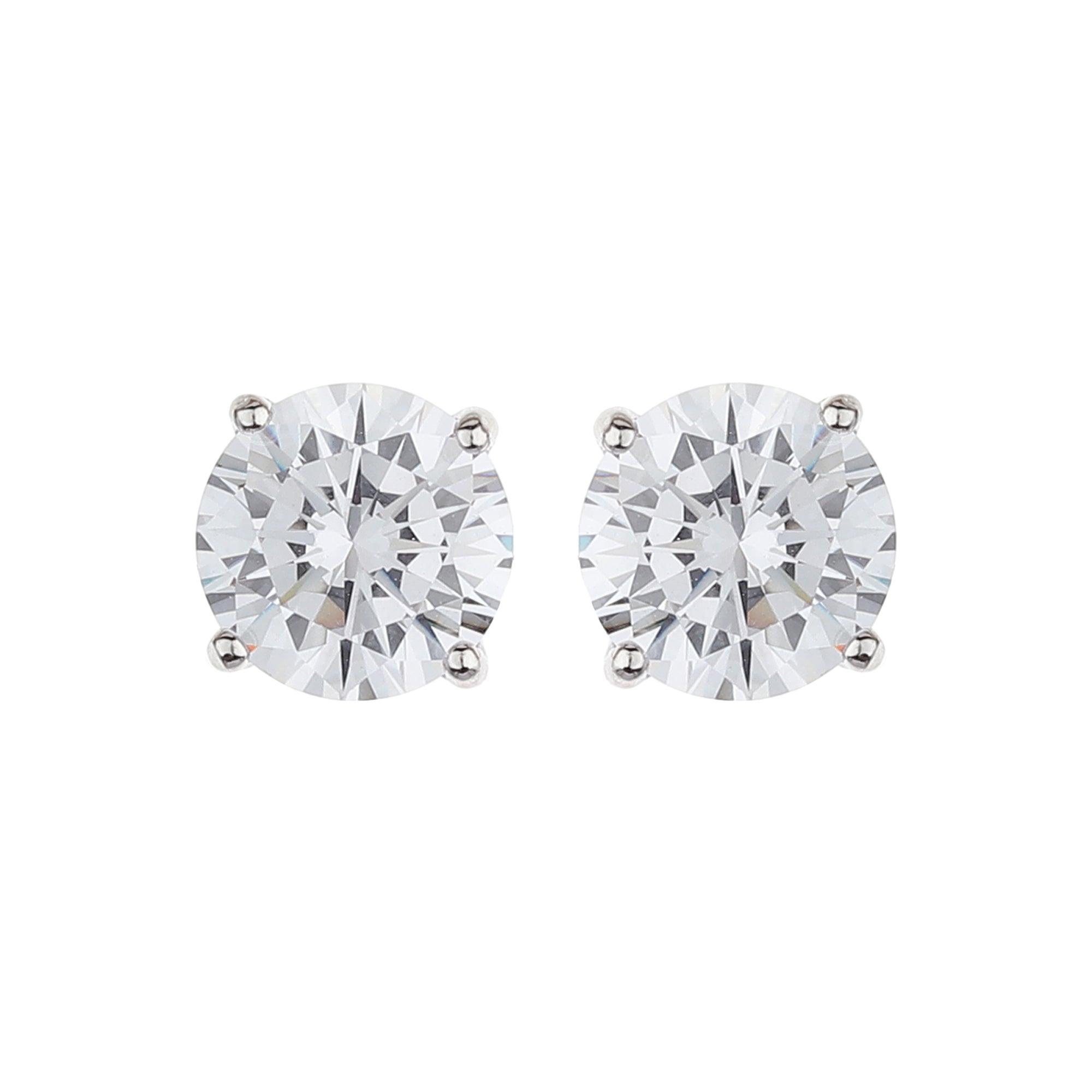 Silver Zircon Basic Shine Studs - silvermark