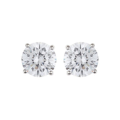 Silver Zircon Basic Shine Studs - silvermark