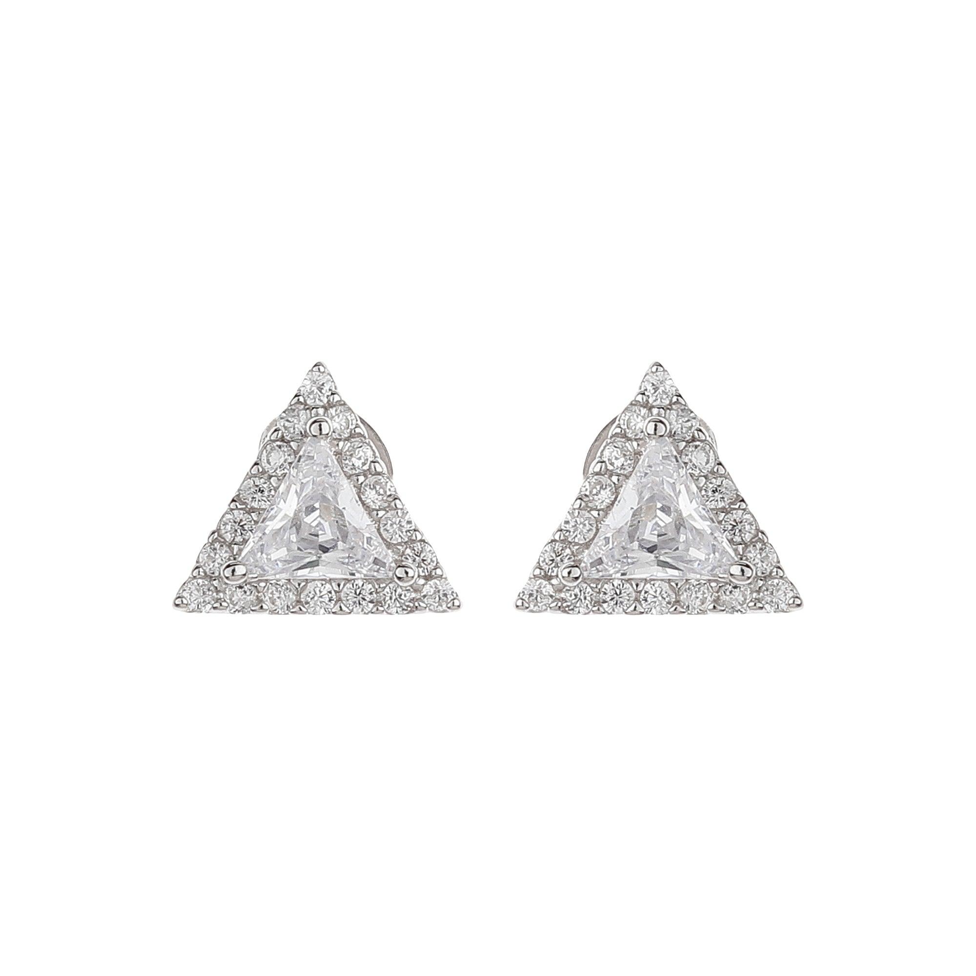 Fashionable Silver Trinity Studs - silvermark