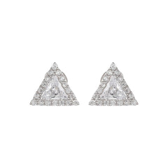 Fashionable Silver Trinity Studs - silvermark