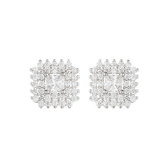 Bright Love Square Studs - silvermark