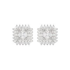 Bright Love Square Studs - silvermark