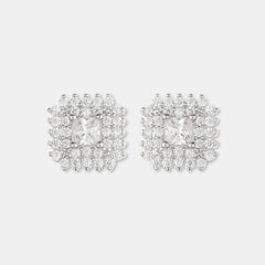 Bright Love Square Studs - silvermark