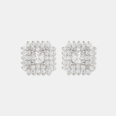 Bright Love Square Studs - silvermark