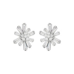 Ice Gem On Snow Bars Silver Studs - silvermark