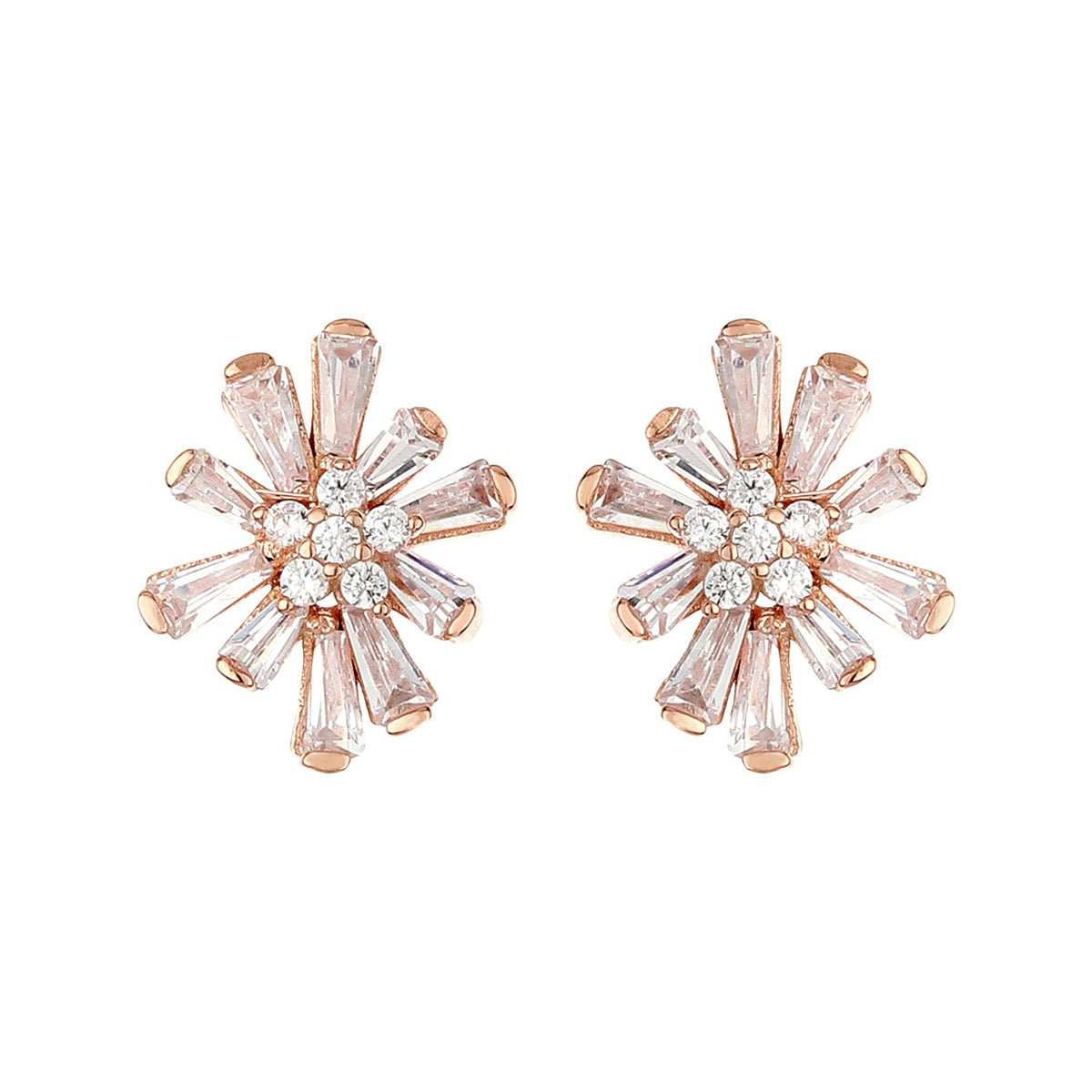 Rose Gold Ice Bar Studs - silvermark