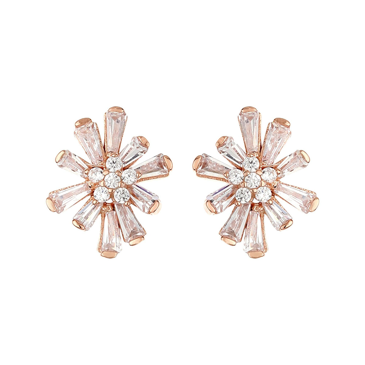 Rose Gold Ice Bar Studs - silvermark