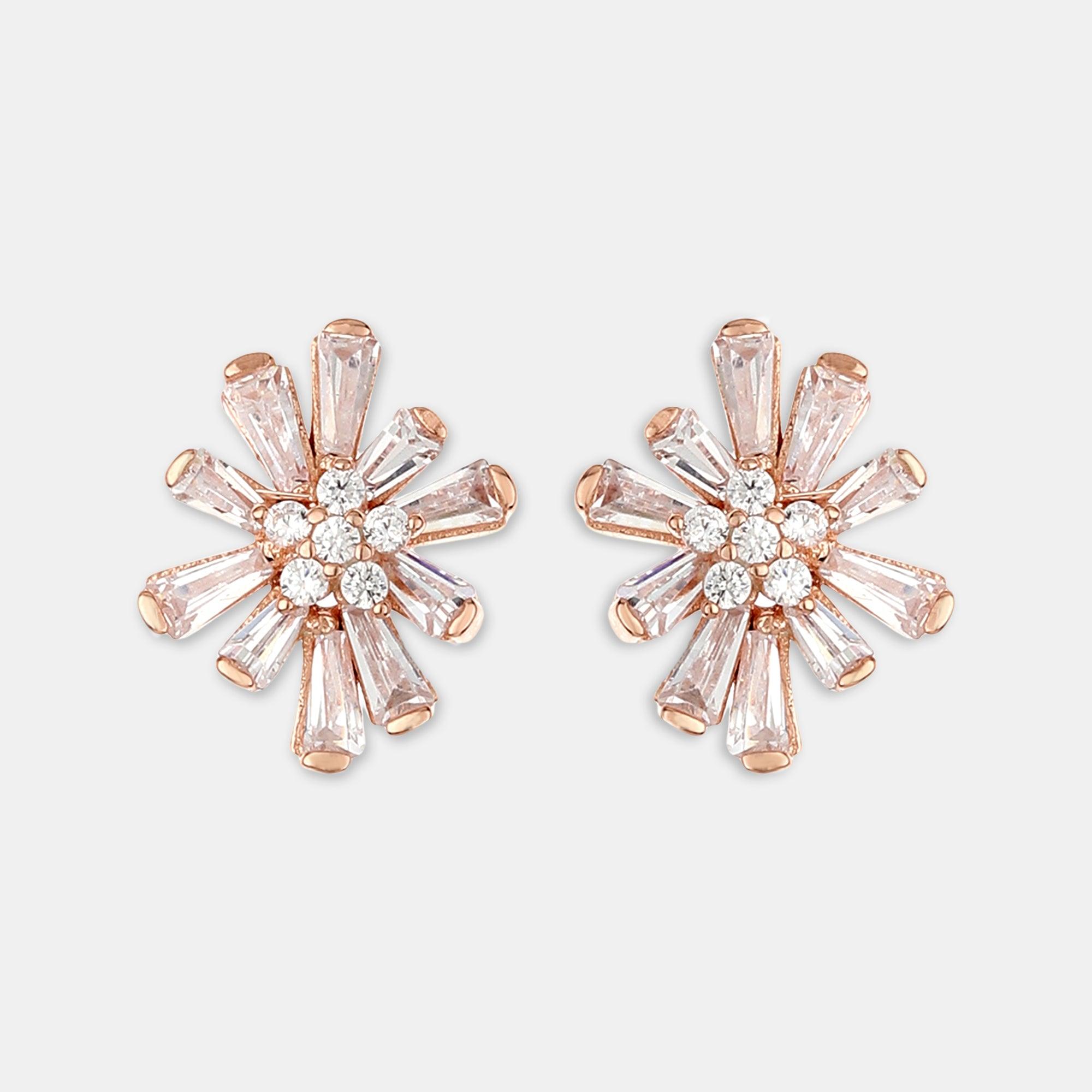 Rose Gold Ice Bar Studs - silvermark