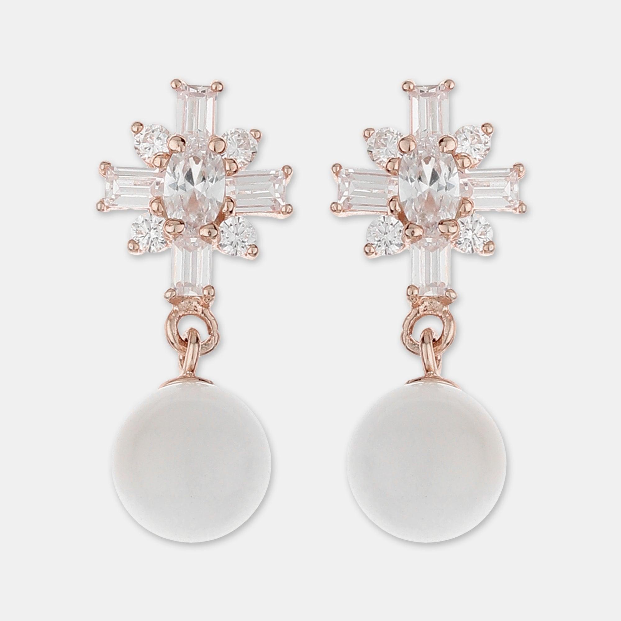 Women Pearl Dangle Earrings - silvermark
