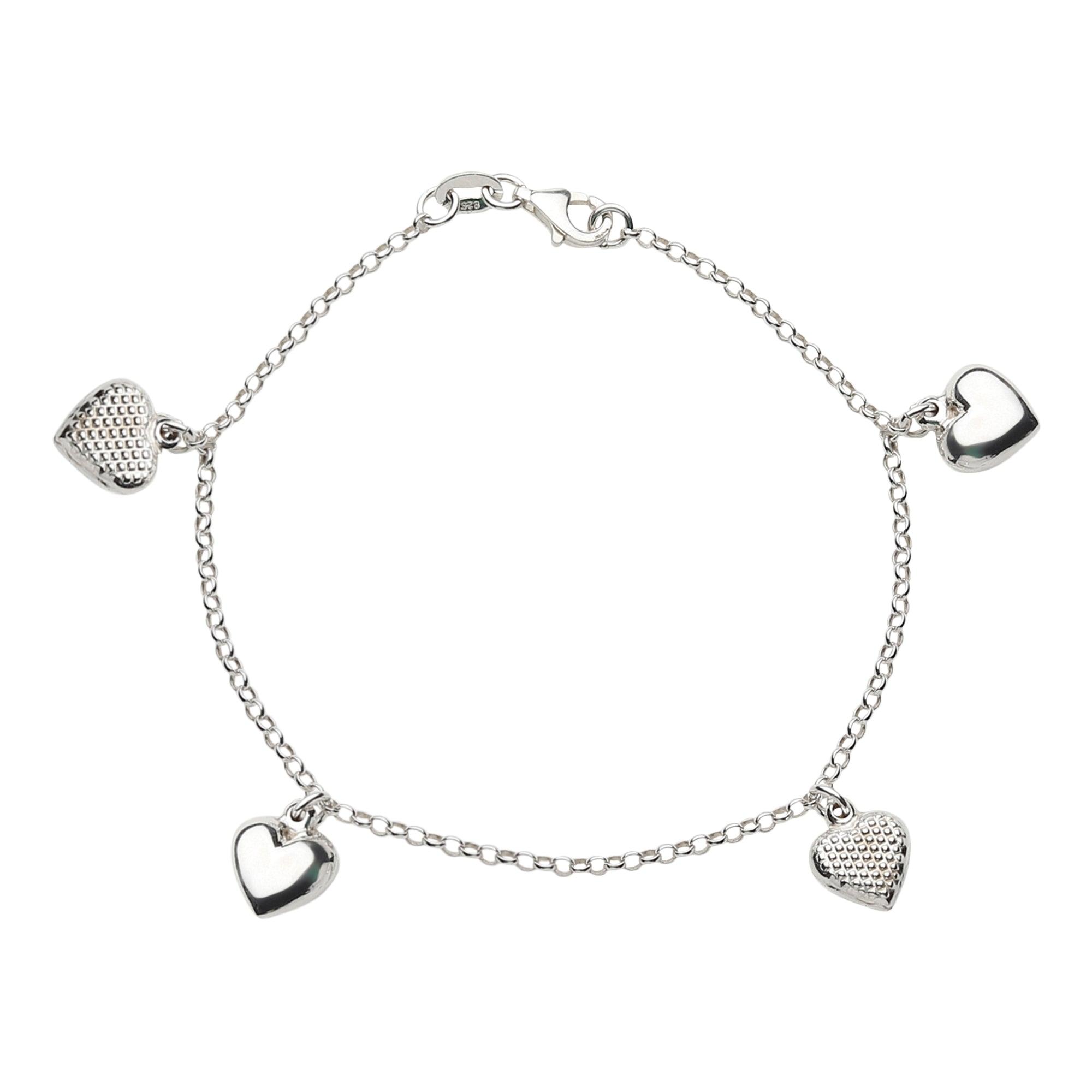 Oxidised Silver Love Charm Bracelet - silvermark