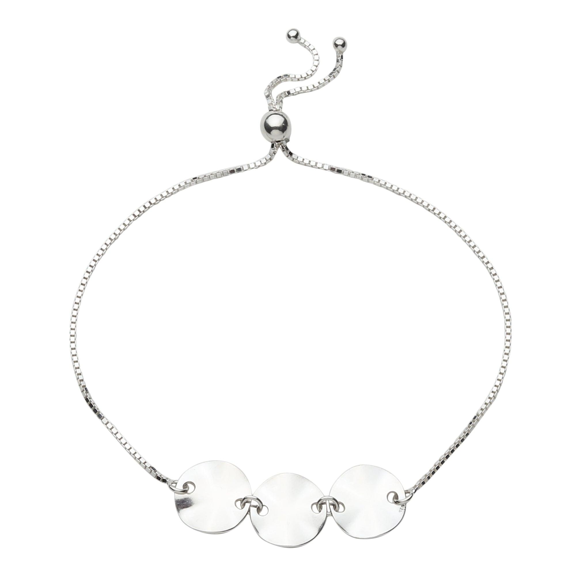 Minimal Tri-Circle Silver Bracelet - silvermark