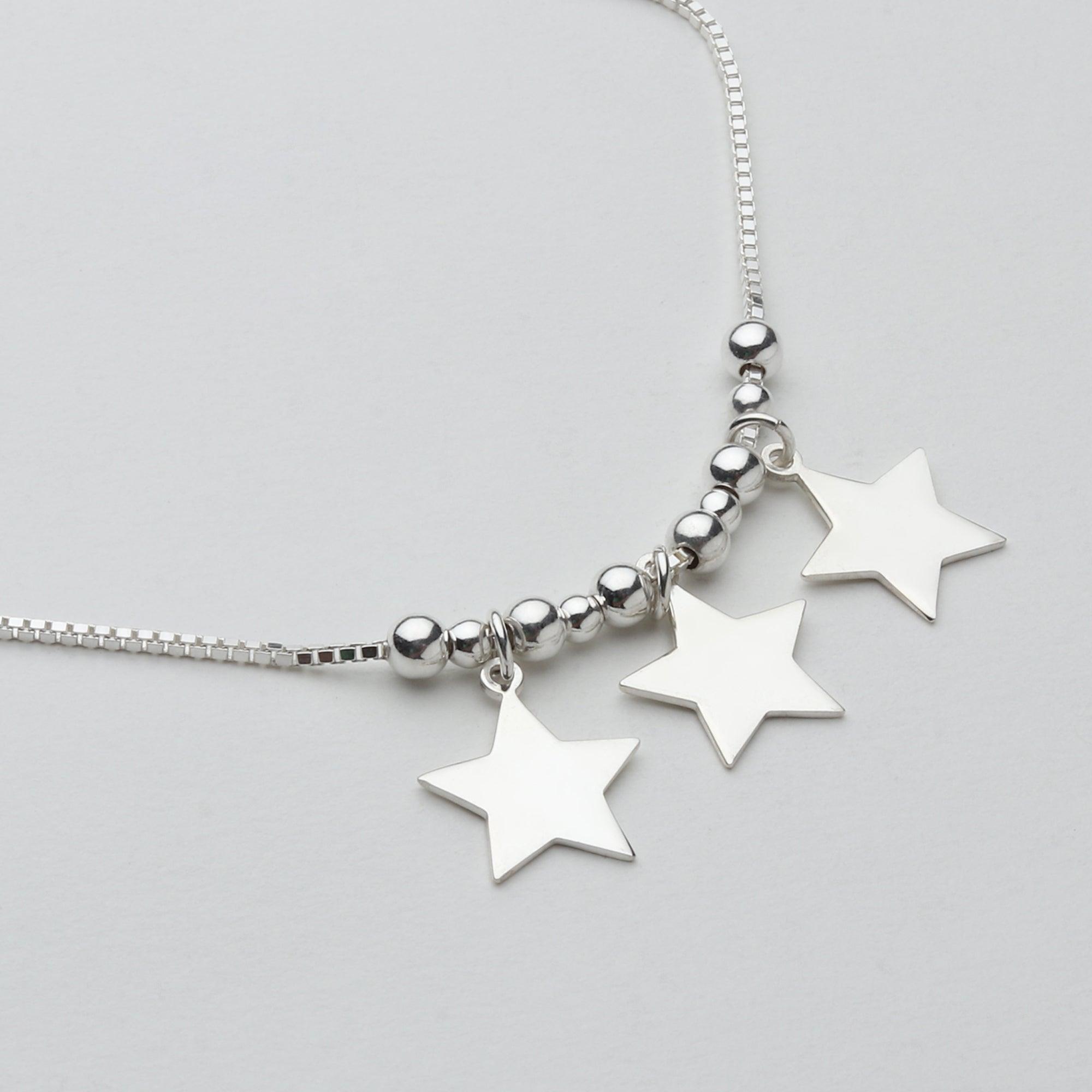 Silver Triple Star Bracelet - silvermark