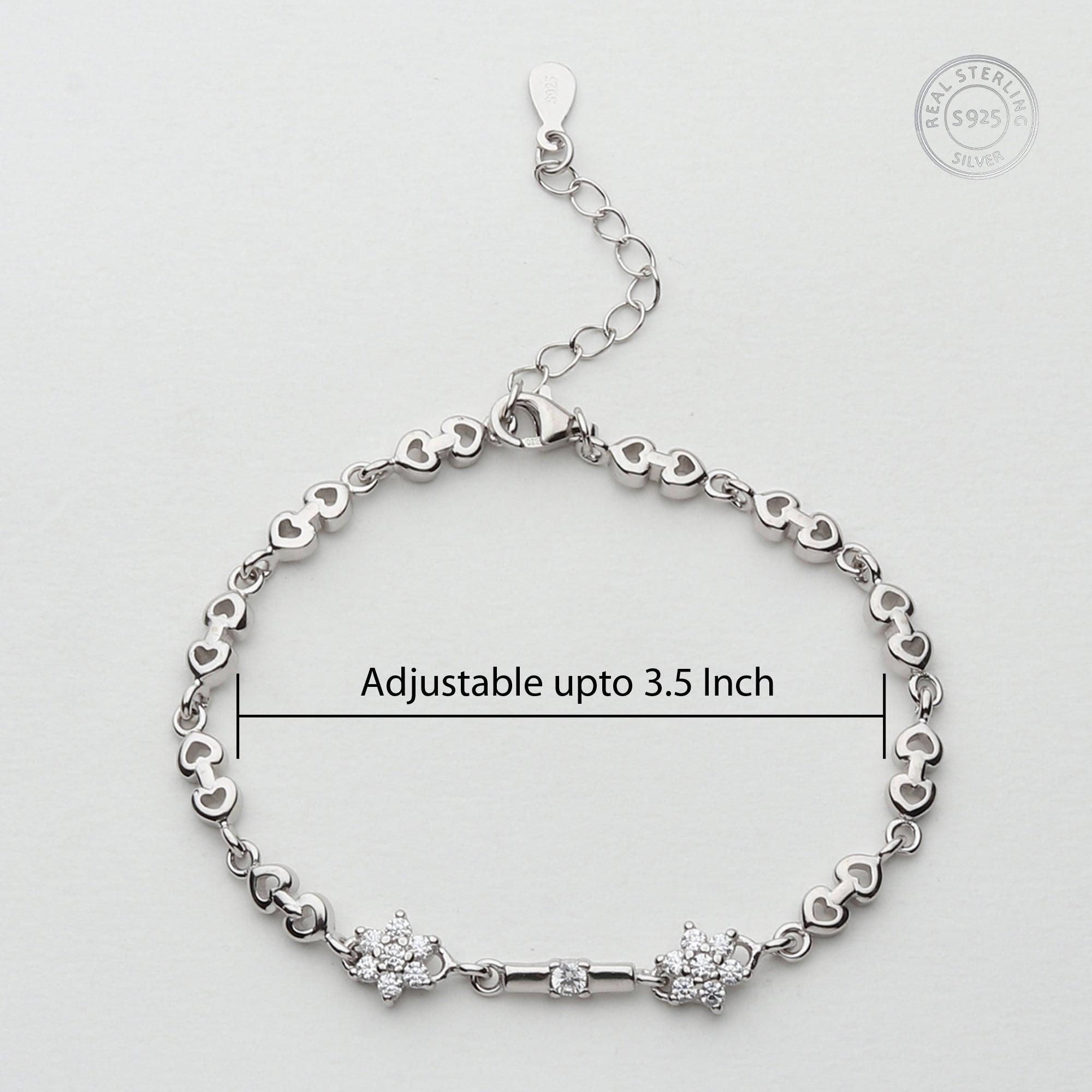 Chunky Silver Flower Bud Bracelet - silvermark
