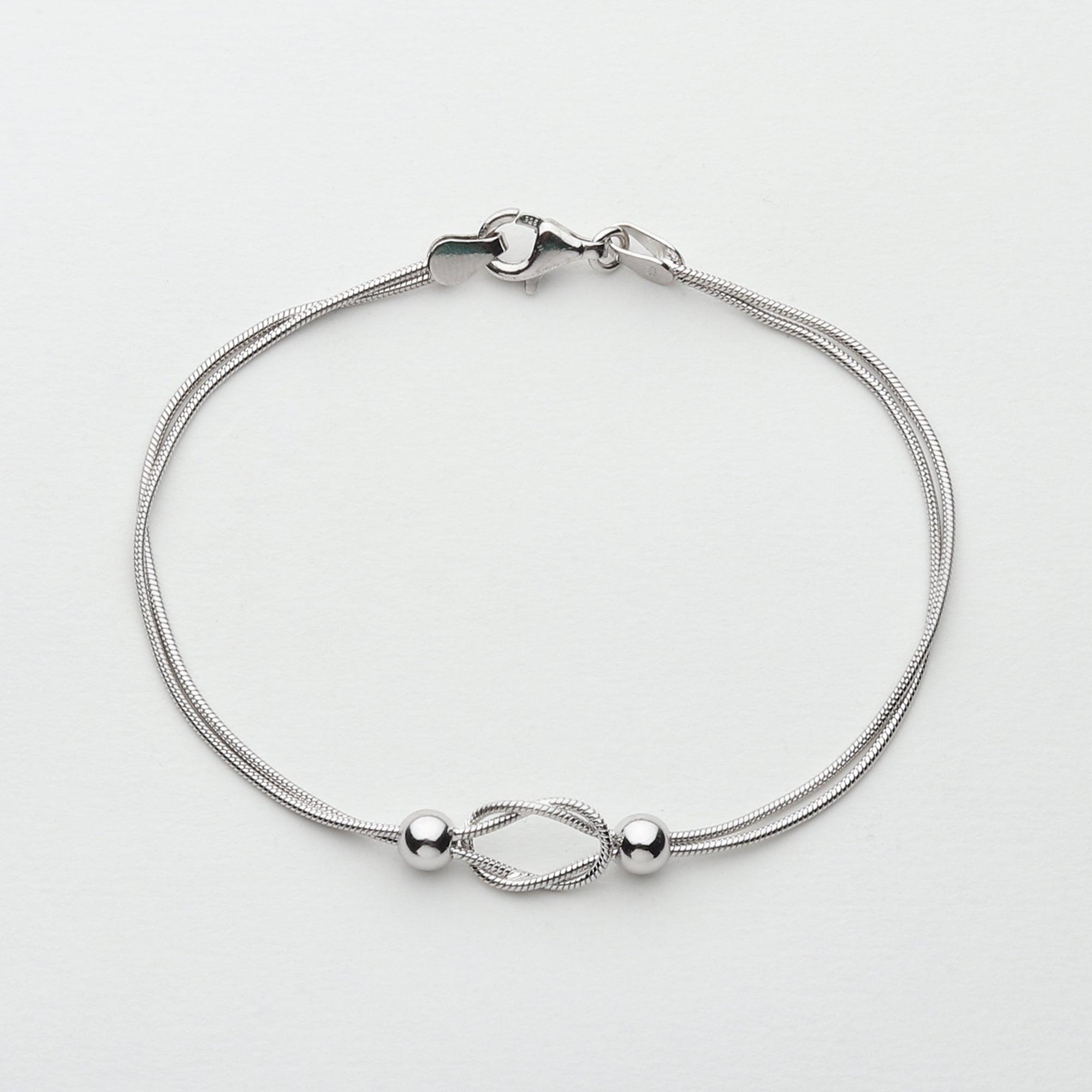 Silver Blooming Double Chain Bracelet - silvermark