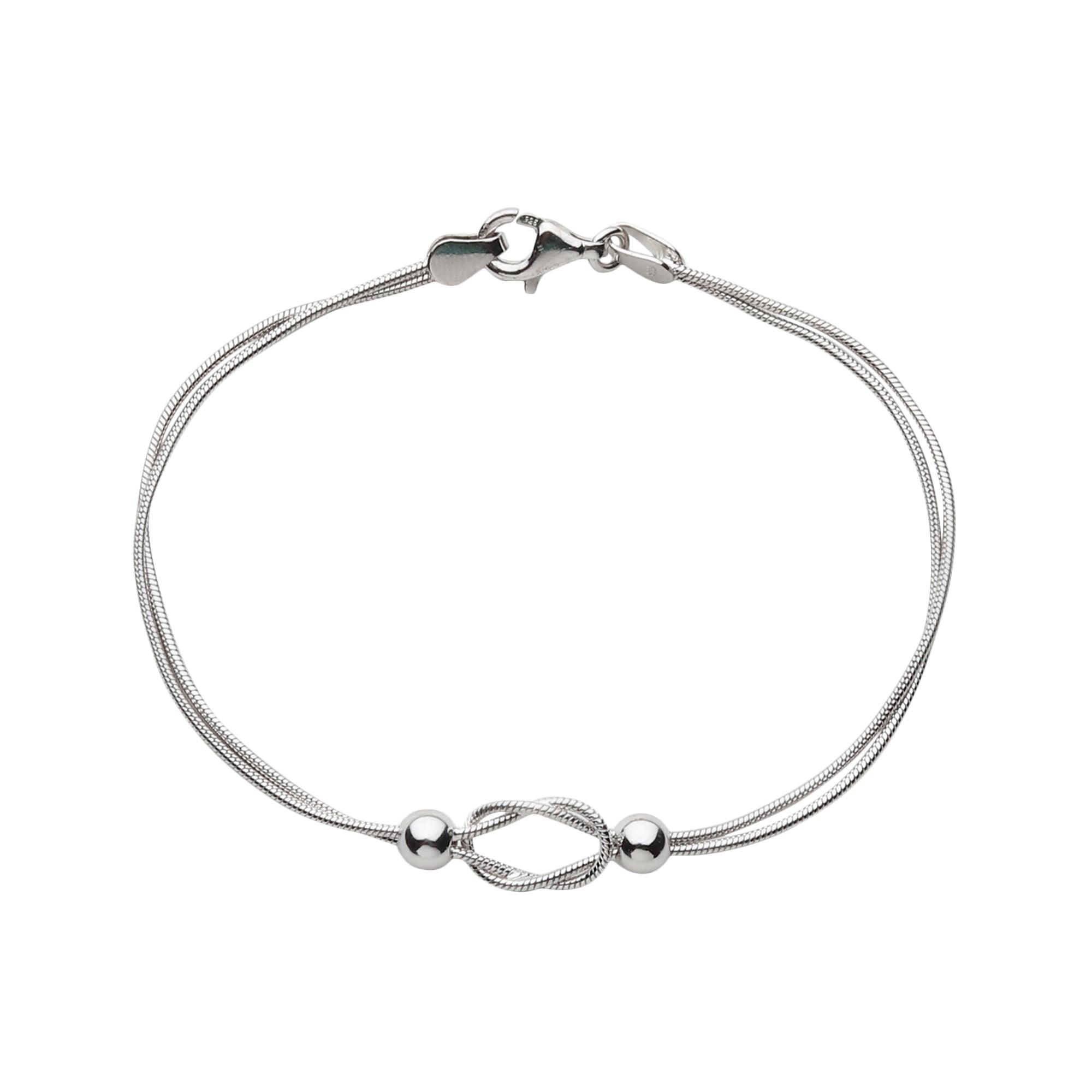 Silver Blooming Double Chain Bracelet - silvermark