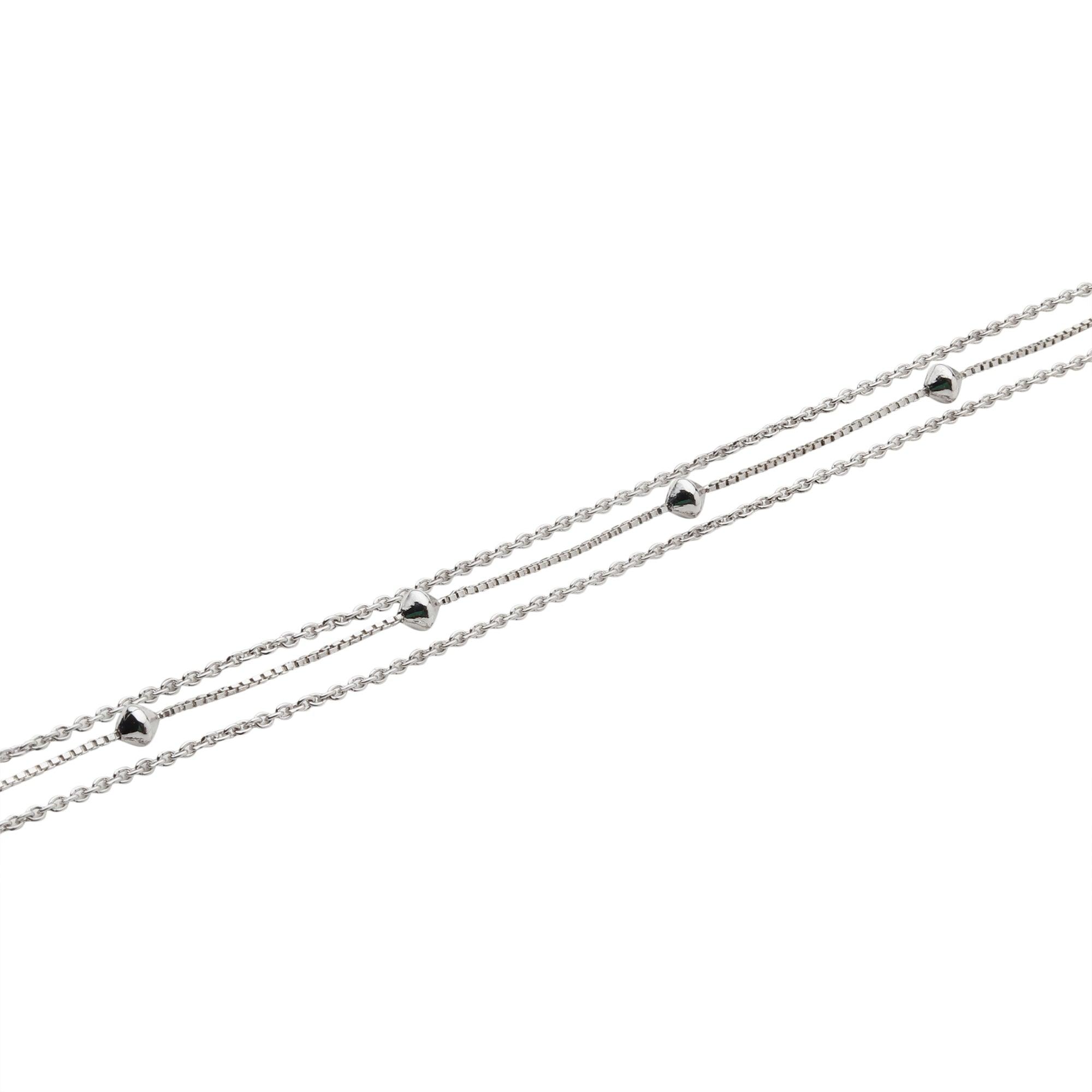 Basic Tri-Line Diamond Shaped Bracelet - silvermark