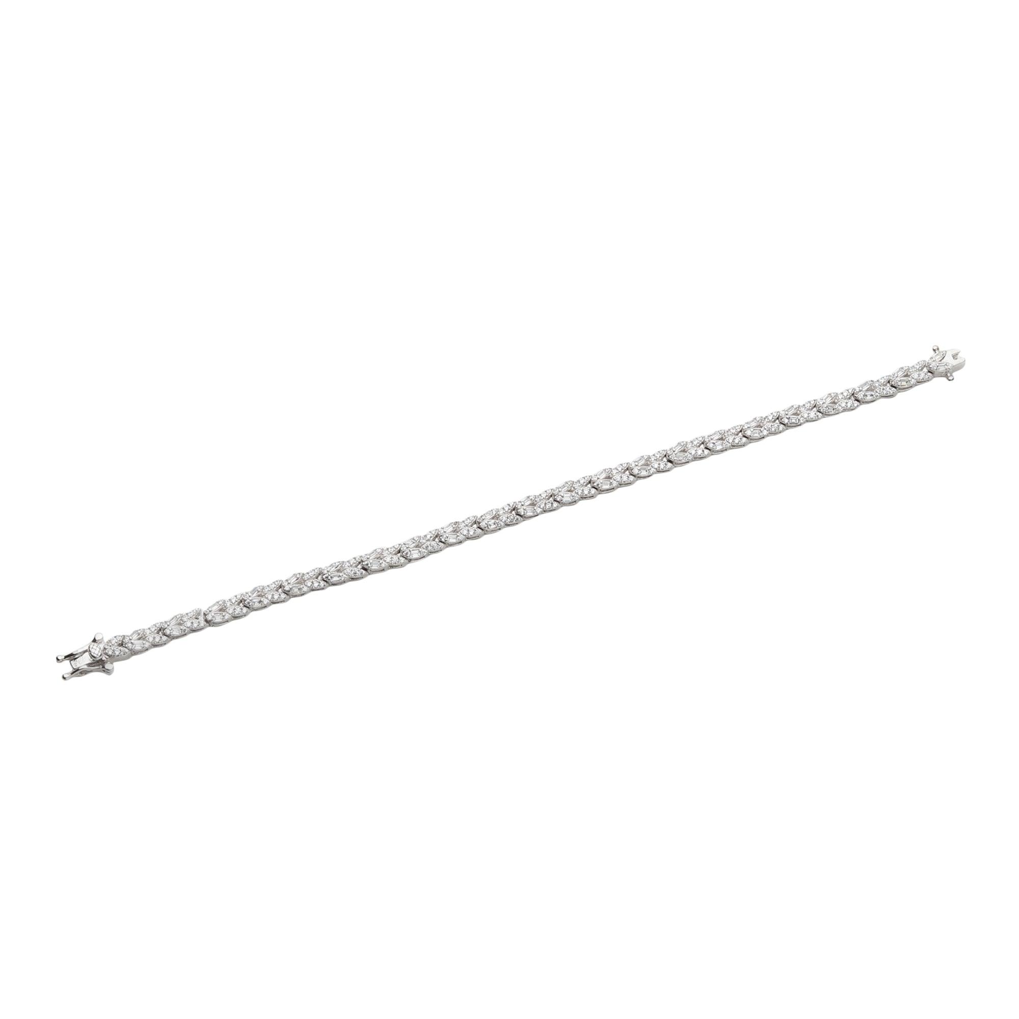 Silver A Line Bracelet - silvermark