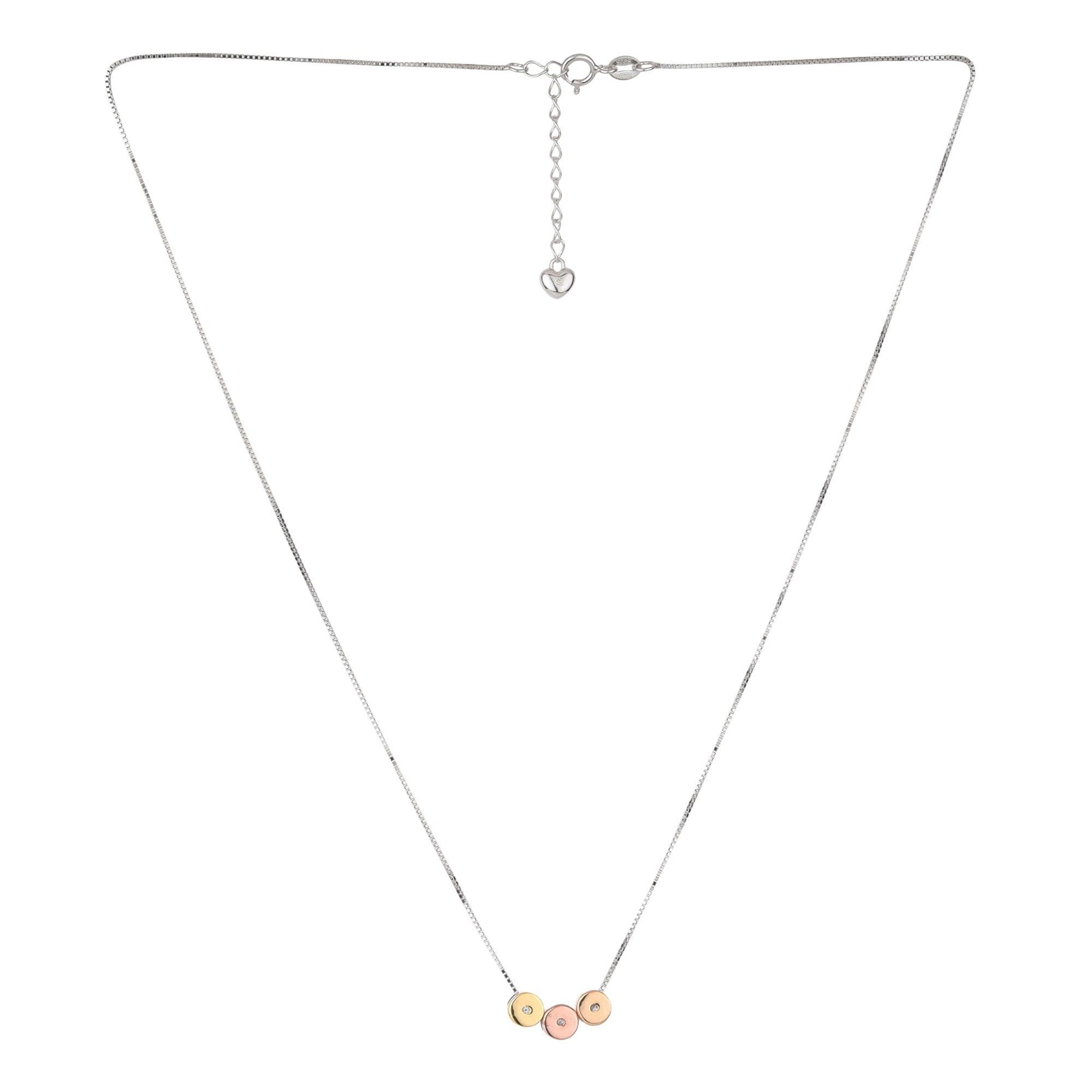 Rose Gold Trio Parkling Pendant - silvermark