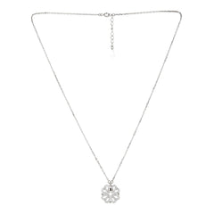 Sterling Heart Crystals Foldable Necklace - silvermark