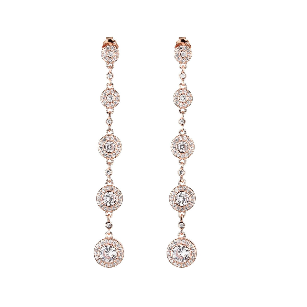 White Estonish Tear Drop Dangler - silvermark