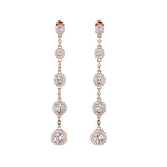 White Estonish Tear Drop Dangler - silvermark