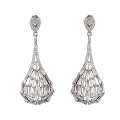 Studded Embellished Drop Earrings - silvermark