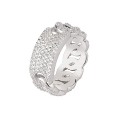 Multi Stone Cuban Ring - silvermark