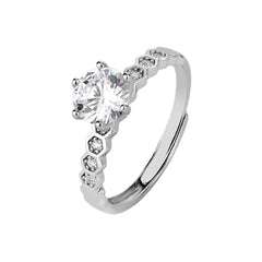 The Princess Hexagonal Shaped Stone Ring - silvermark