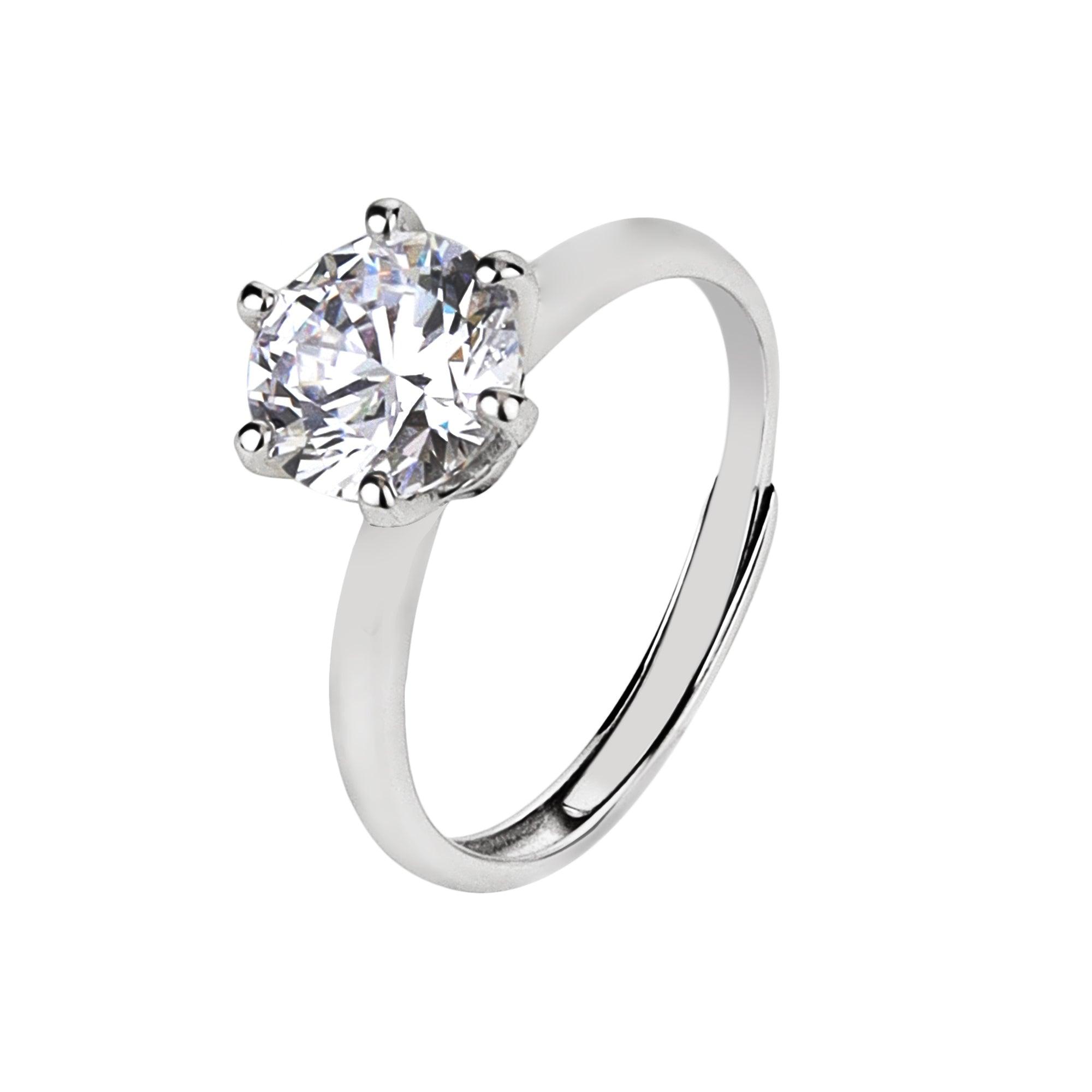 Embellished Solitaire Ring - silvermark