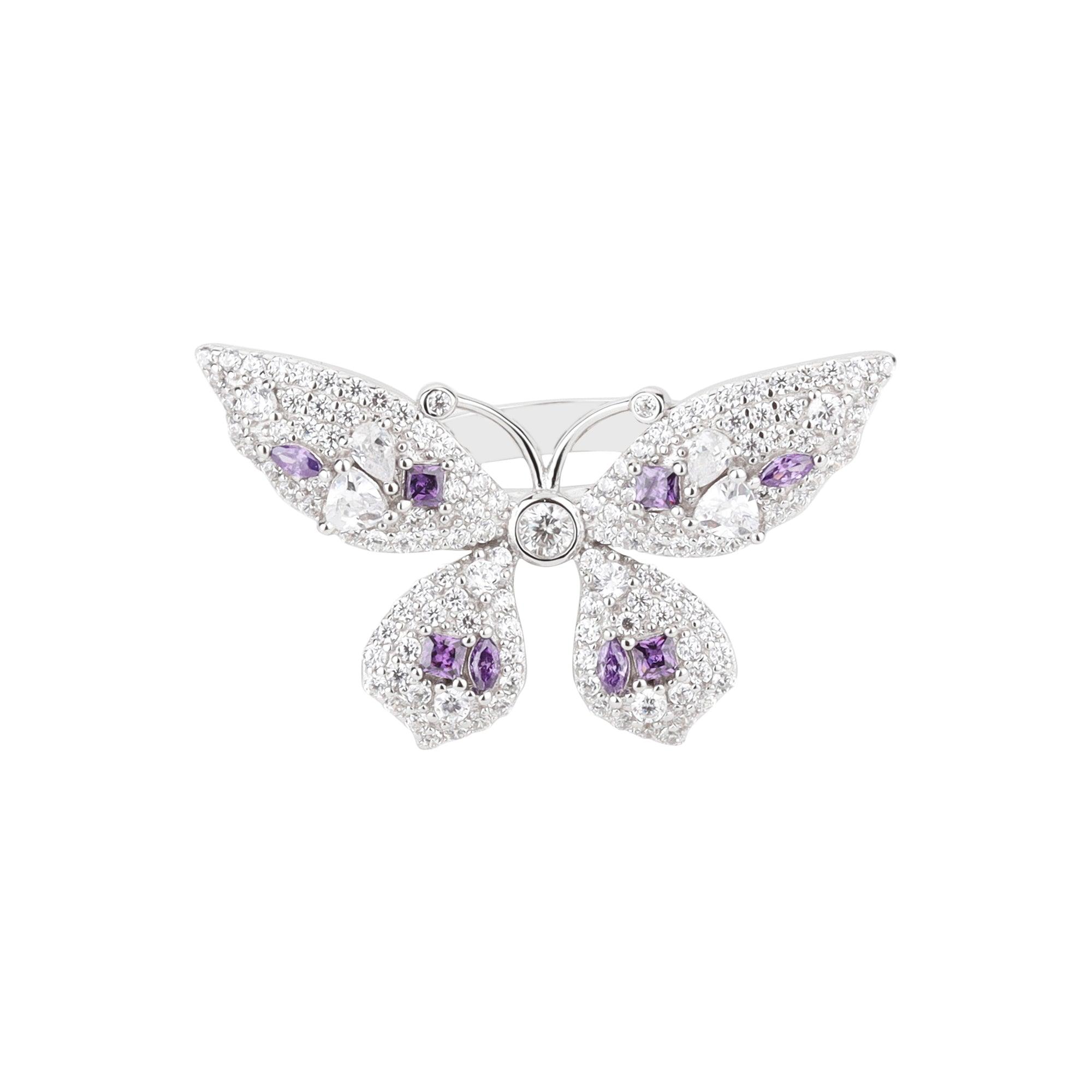 Sparkling Butterfly Ring - silvermark